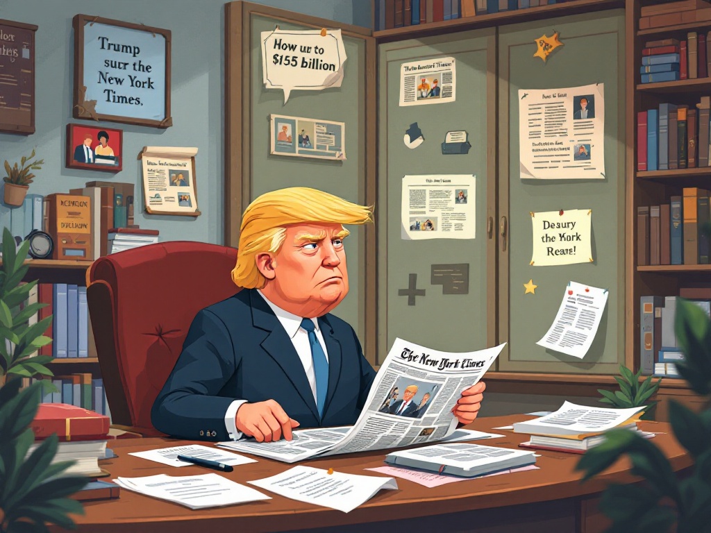 Trump daagt The New York Times voor de rechter: $15 miljard geëist wegens laster